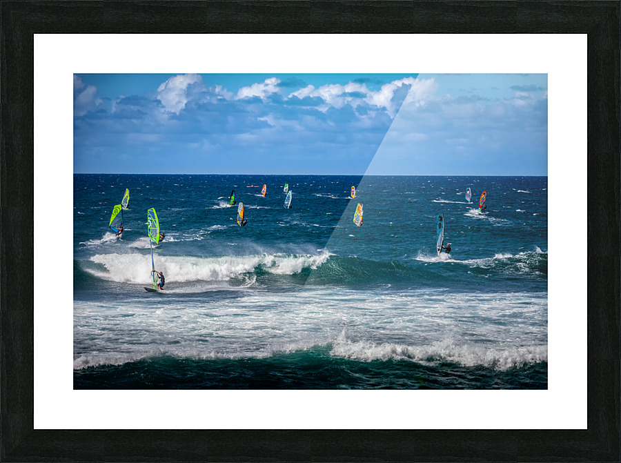 Wind Surfers  Picture Frame print
