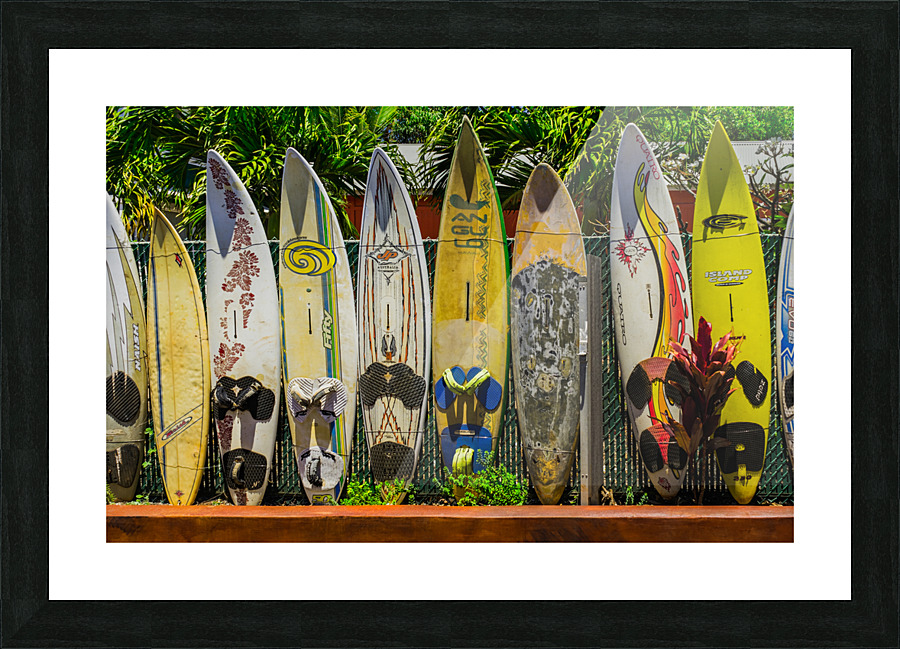 Hawaii Fence Picture Frame print