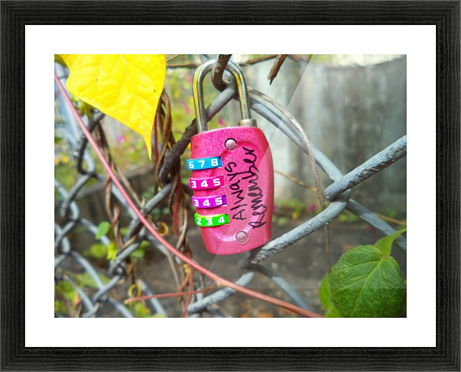 Lock Picture Frame print