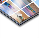 Beach huts collage Acrylic print