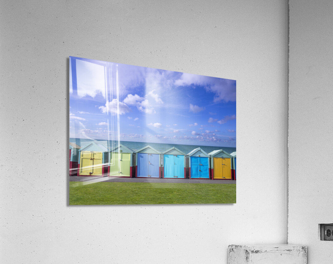 Colorful beach huts by Assaf Frank Wall Art