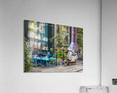 Scooter by the Cafe Acrylic Print