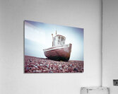 Boat Resting on Pebbled Strand Acrylic Print
