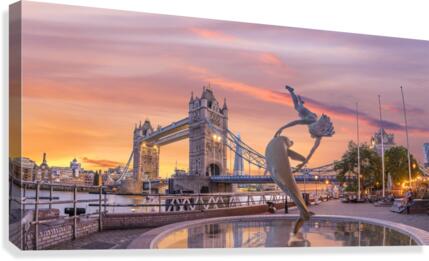 Tower Bridge at sunset, London Canvas Print