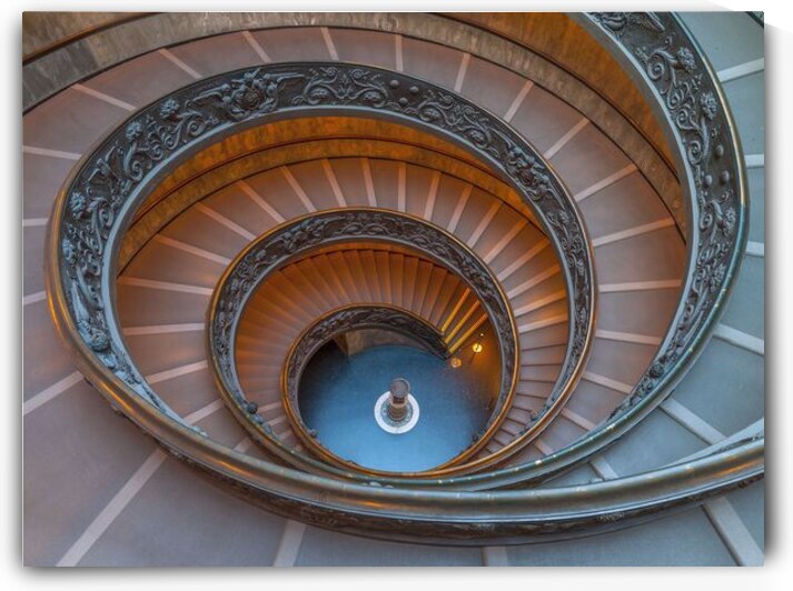 Spiral staircase at the Vatican museum Rome Italy by Assaf Frank