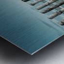 Groynes on beach Metal print