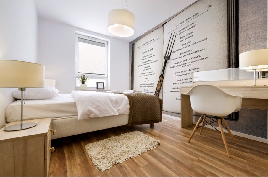 Old cookery book Mural print