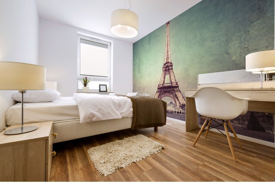 Eiffel tower at Dusk Mural print