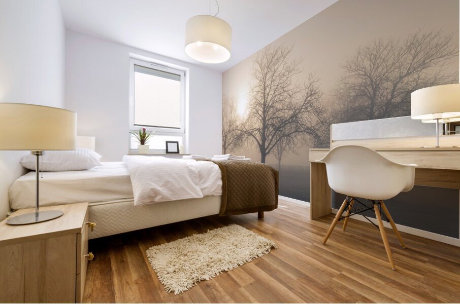 Misty morning Mural print
