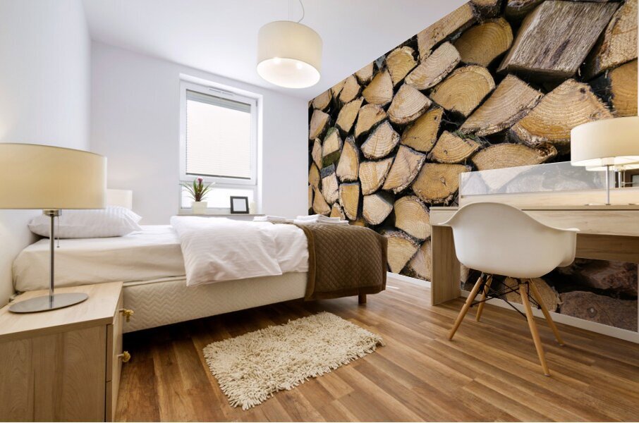 Wood logs Mural print