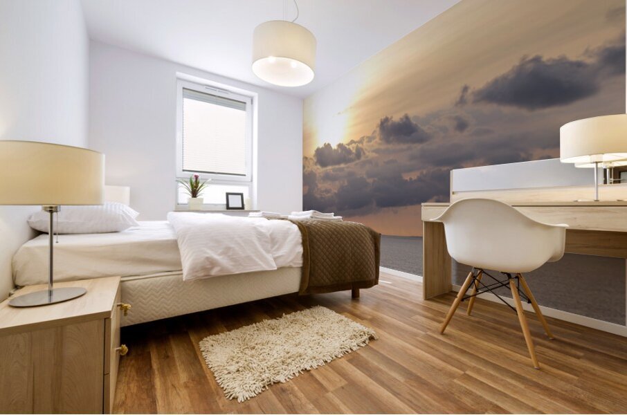 Beautiful sunset sky Mural print