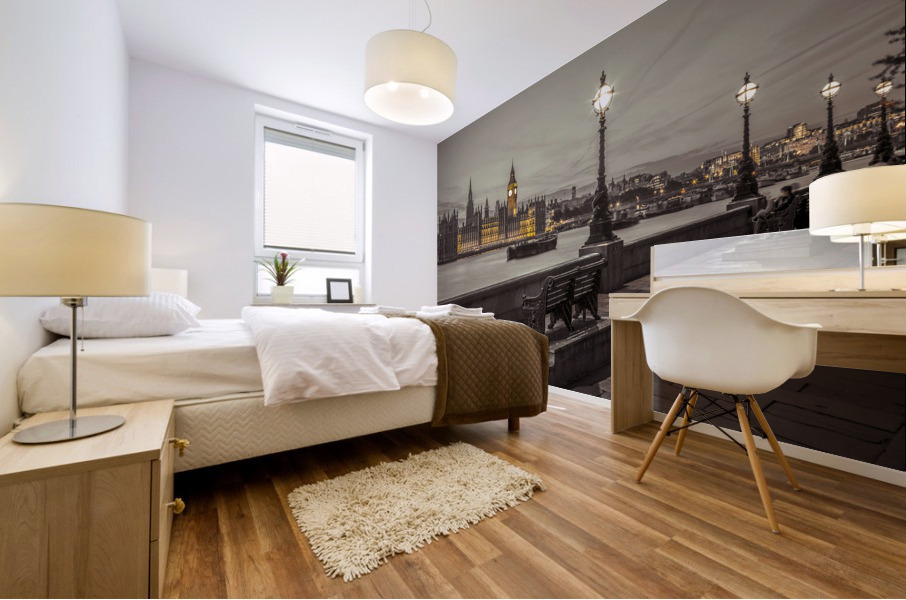 Embankment Bench Mural print