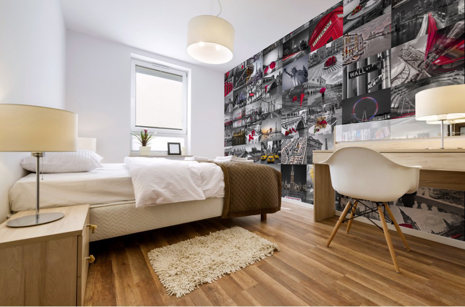 Cityscape Collage Mural print