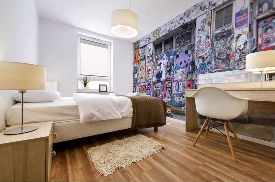 Brick Lane Graffiti Mural print