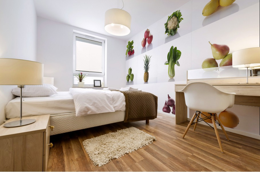 Veg on White Mural print