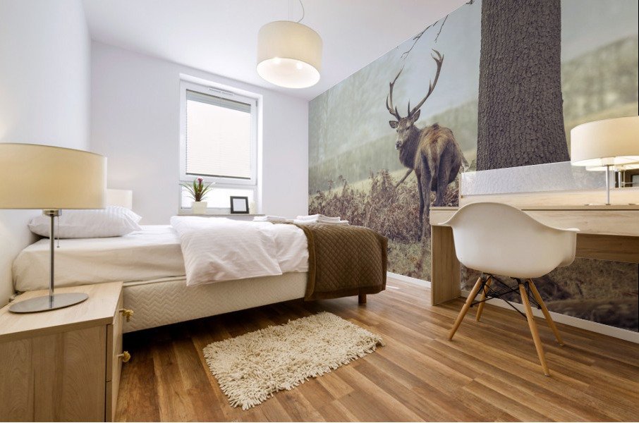Lone Stag Mural print