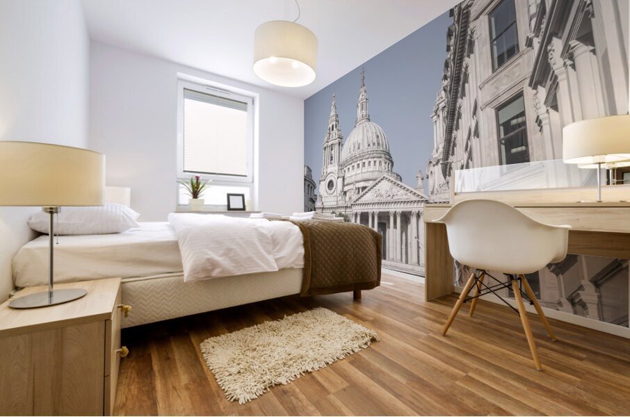 St Pauls cathedral Mural print