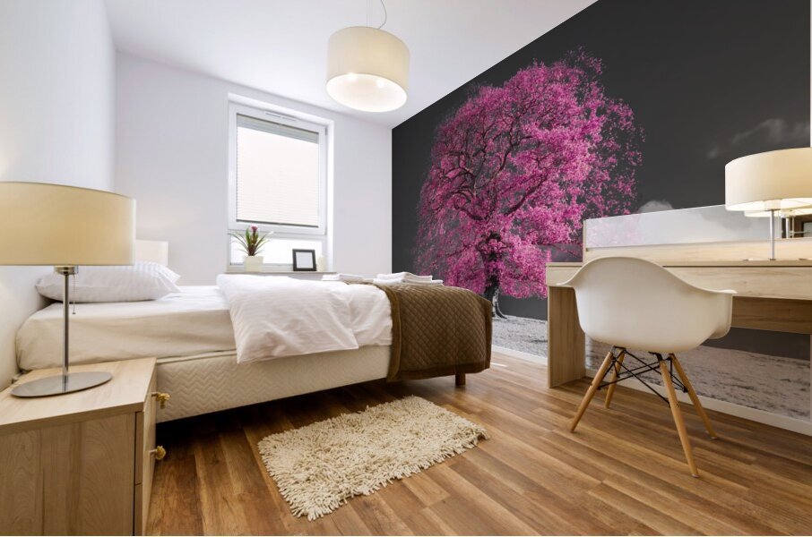 Pink Tree Mural print