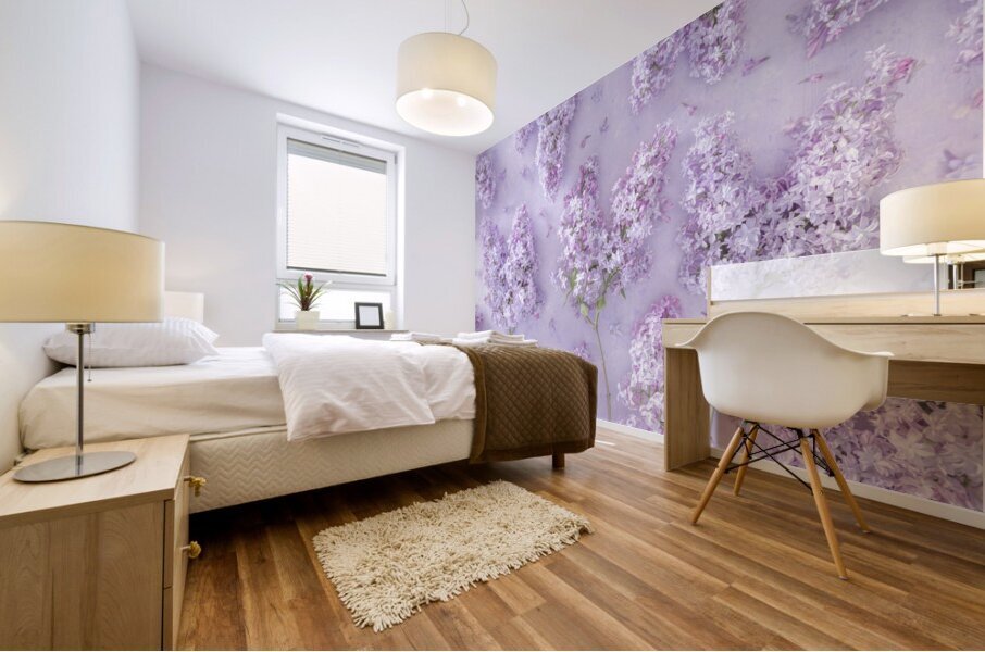 Lilac Flowers Mural print