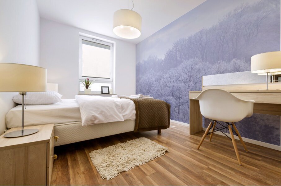 Frosty forest Mural print