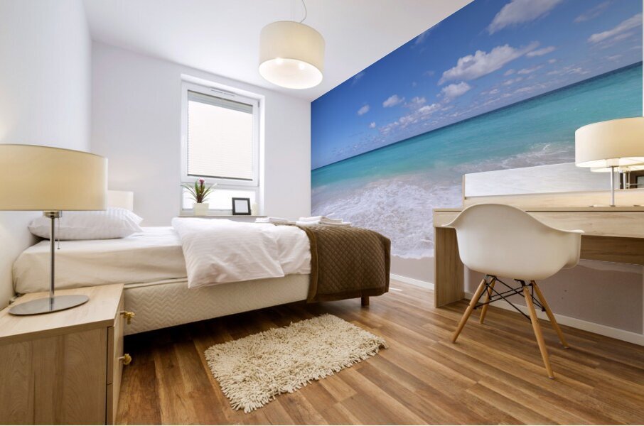 White sandy beach Mural print