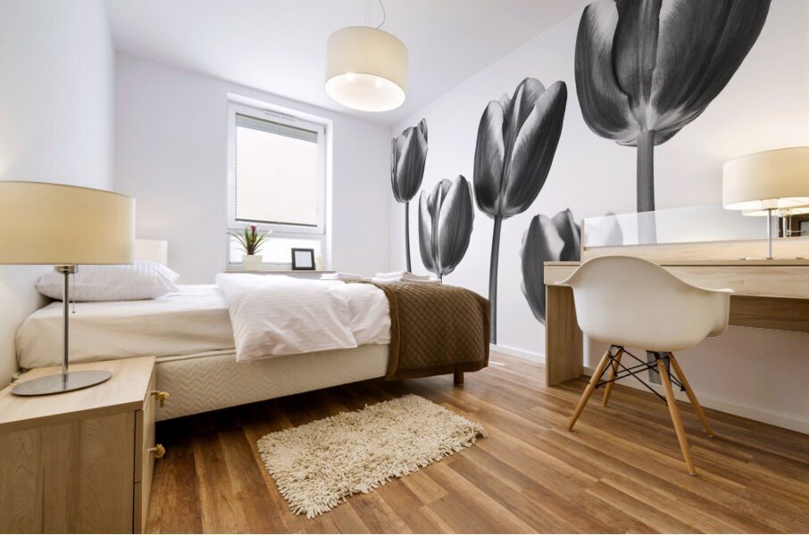 Fresh and Beautiful Tulips Mural print
