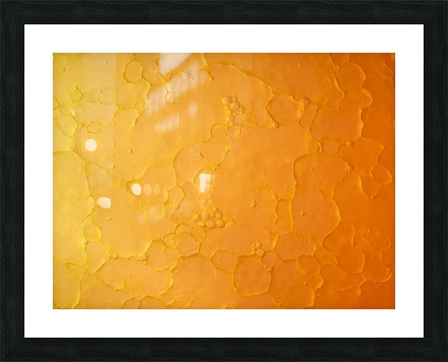 Orange oil patterns Picture Frame print