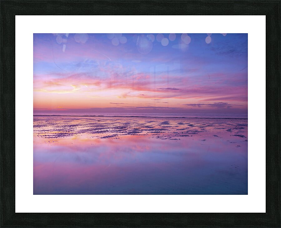 Sunrise at beach Picture Frame print
