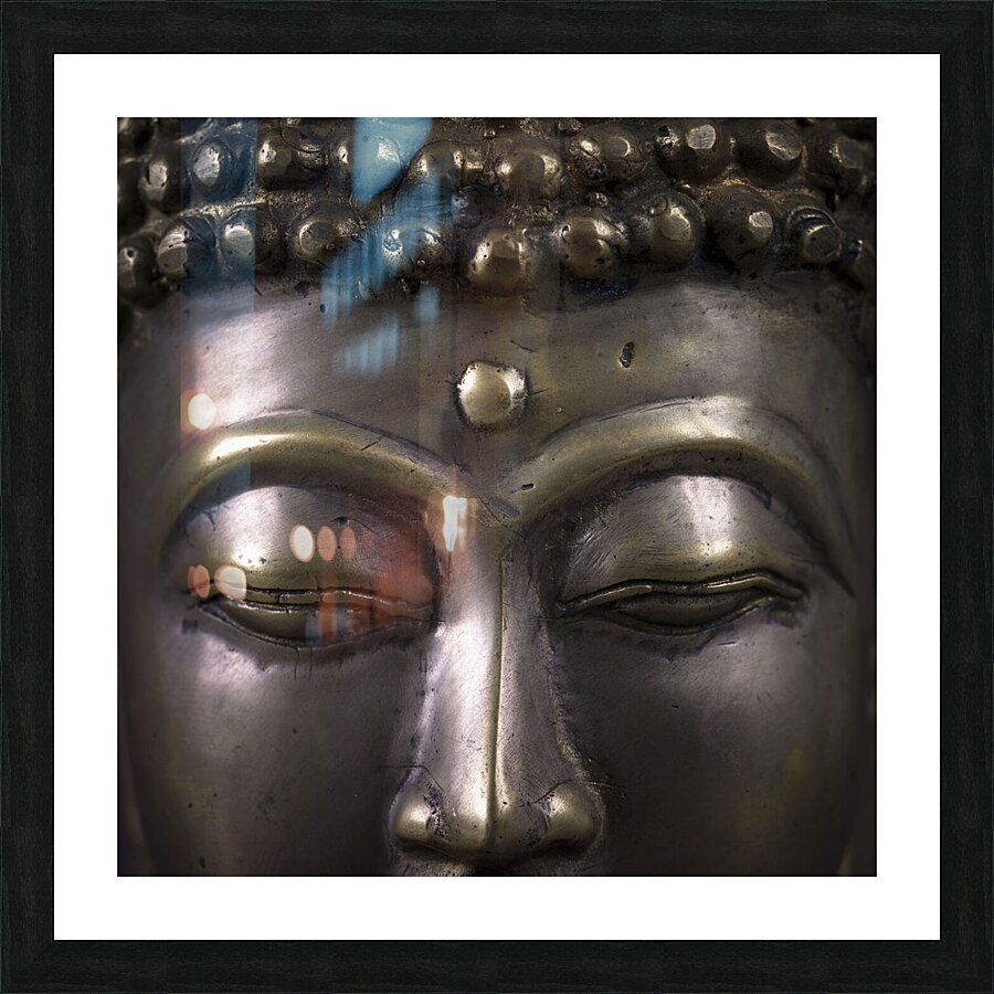 Bronze Buddha Head Picture Frame print