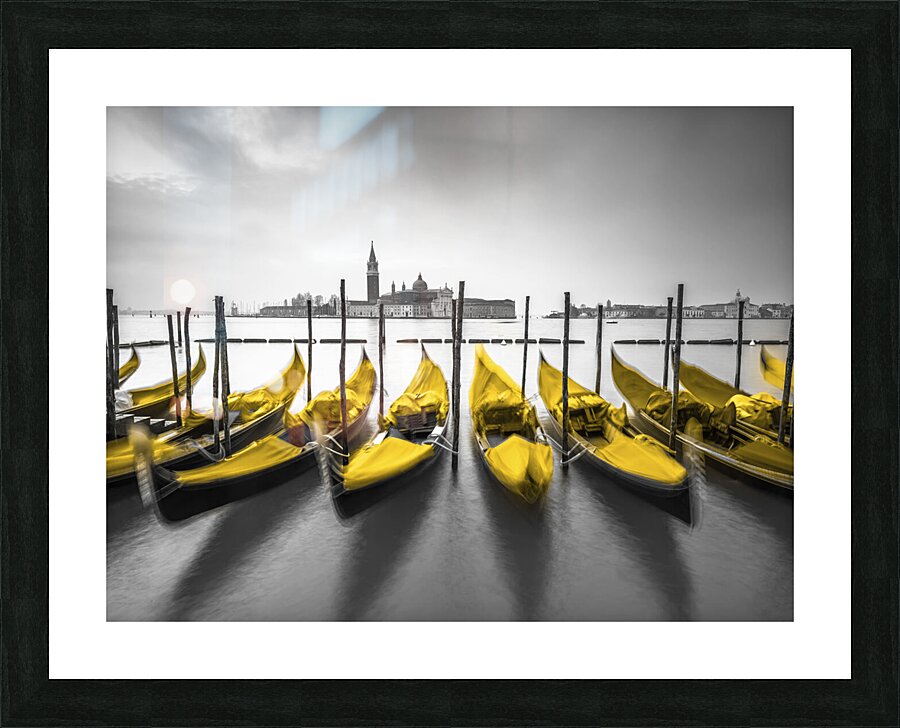 Gondolas in Canal Picture Frame print