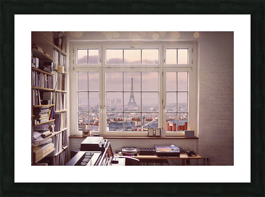 Eiffel Tower from a Window  Picture Frame print