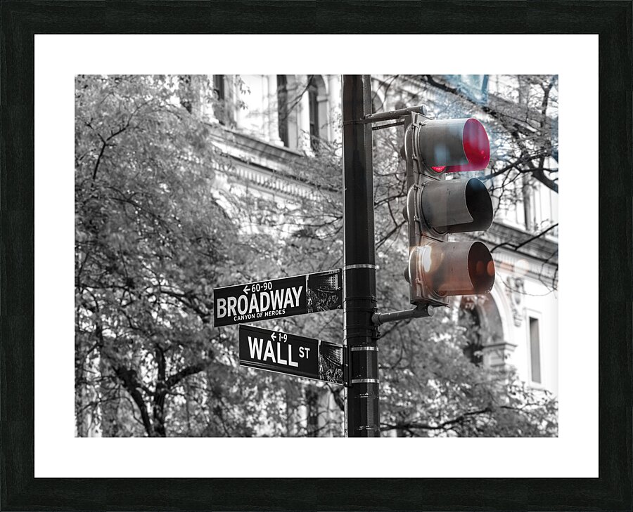Red signal Picture Frame print