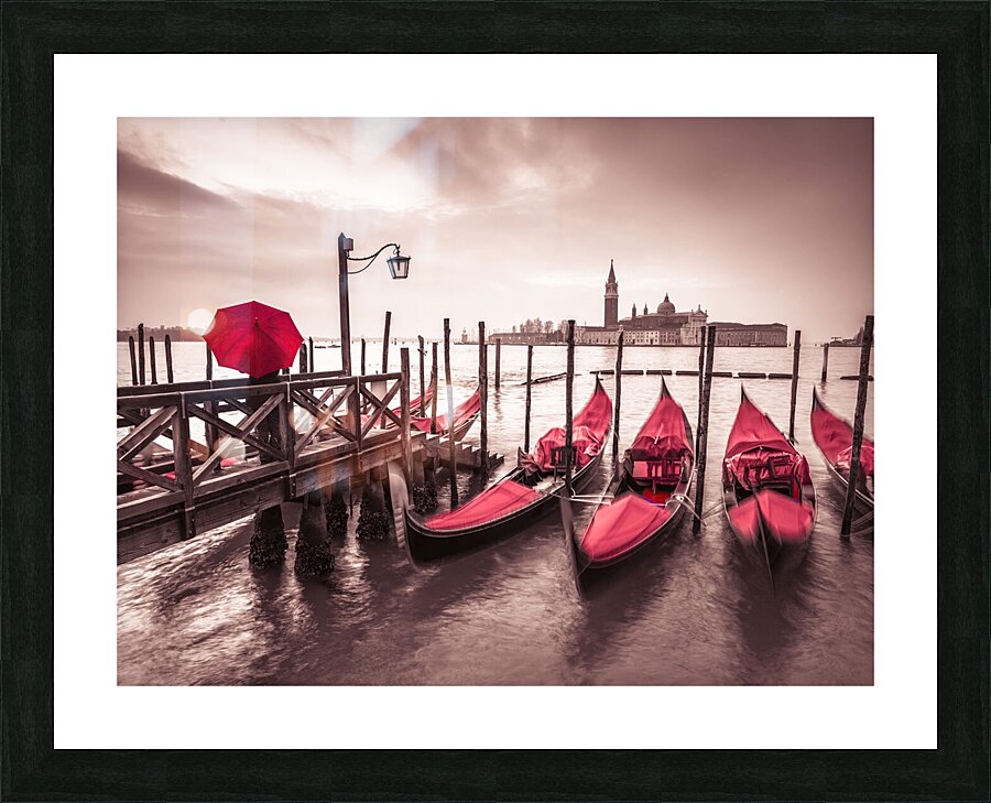 Venice Gondolas Picture Frame print