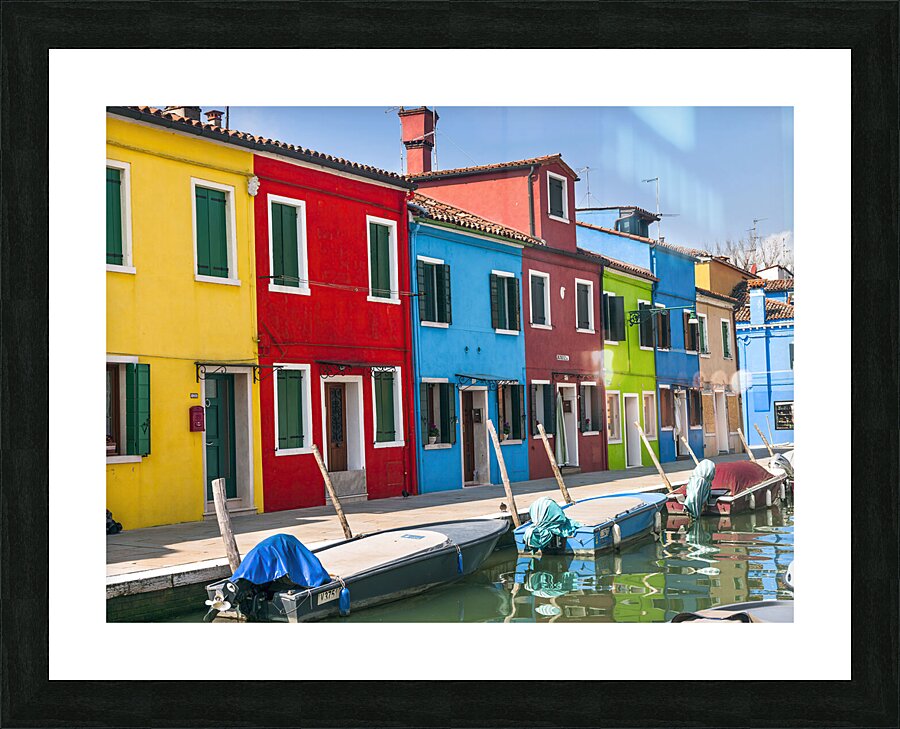 Multicolored Burano Picture Frame print
