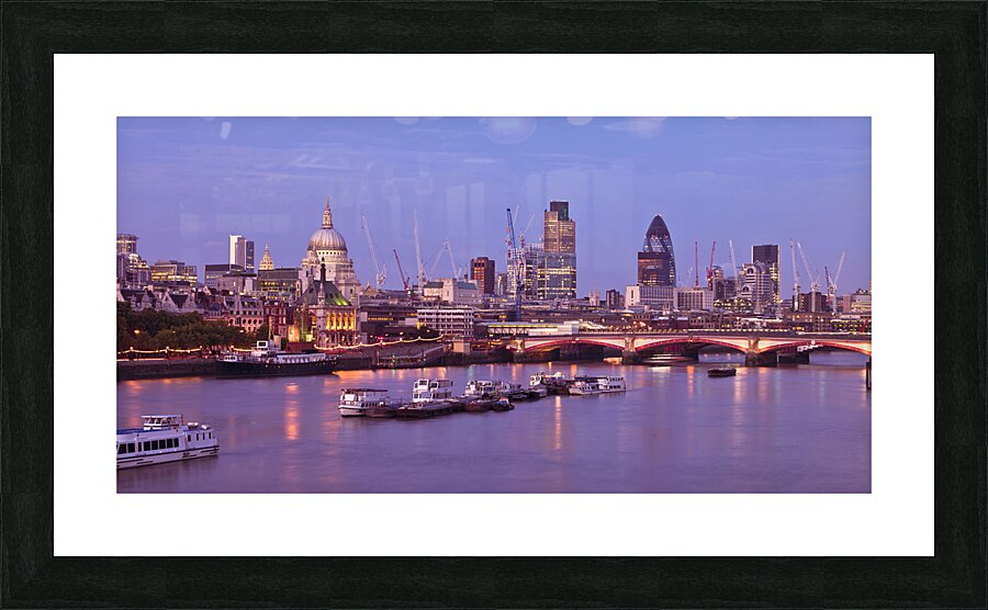 Dusk on the Thames Picture Frame print