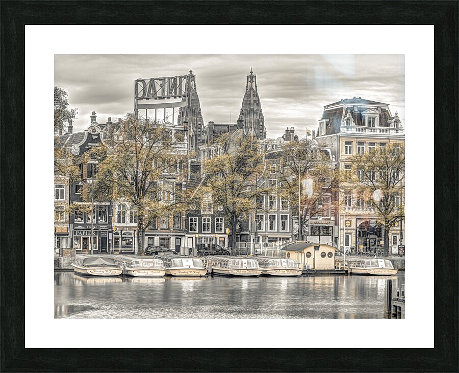 Amsterdam waterfront Picture Frame print