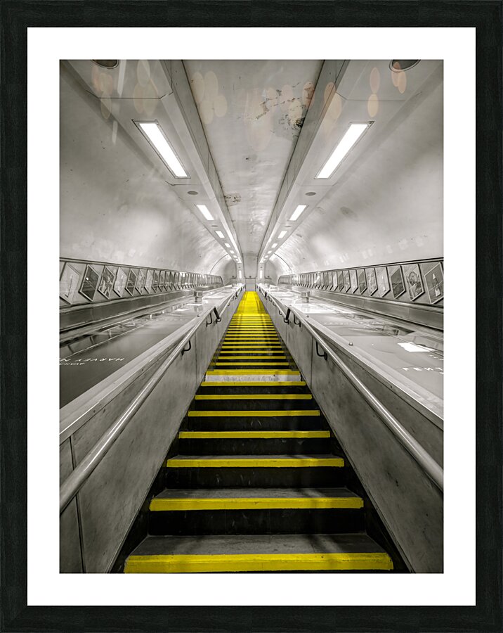 Subway Escalator Picture Frame print