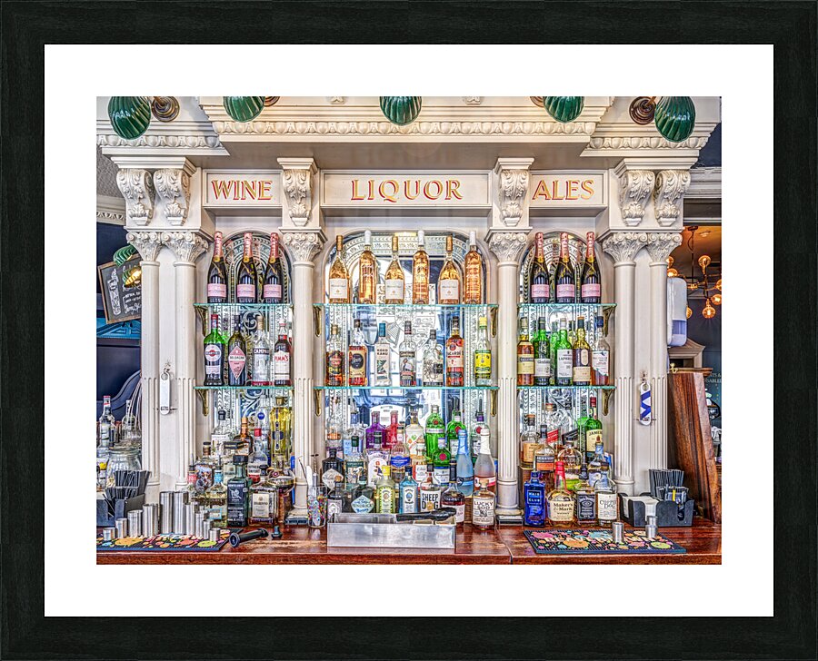 Vintage Spirits Showcase Picture Frame print