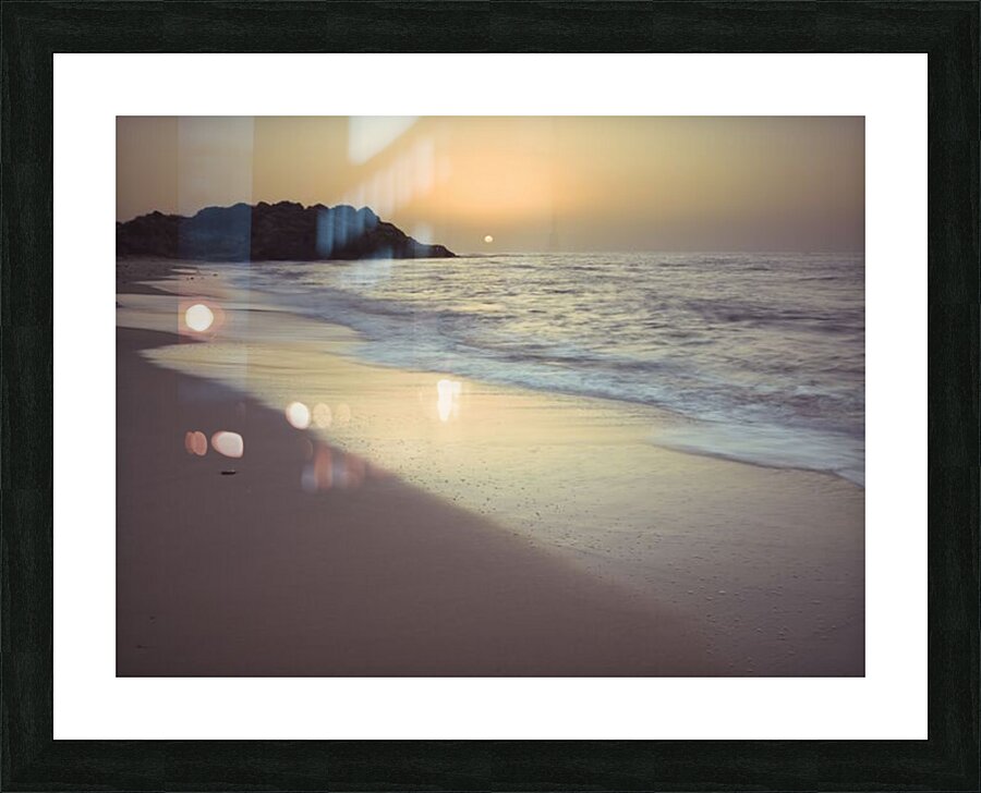 Beach sunset Picture Frame print