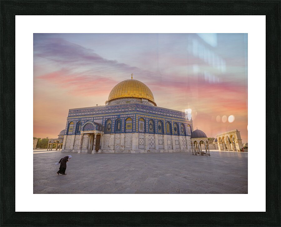 Temple Mount Picture Frame print