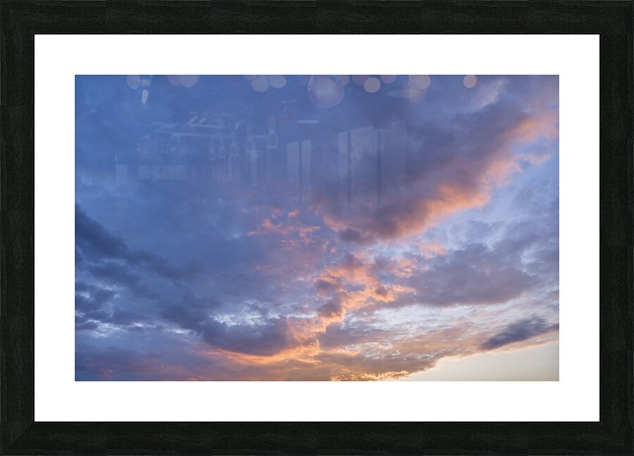 Sunset Sky with dark clouds Picture Frame print