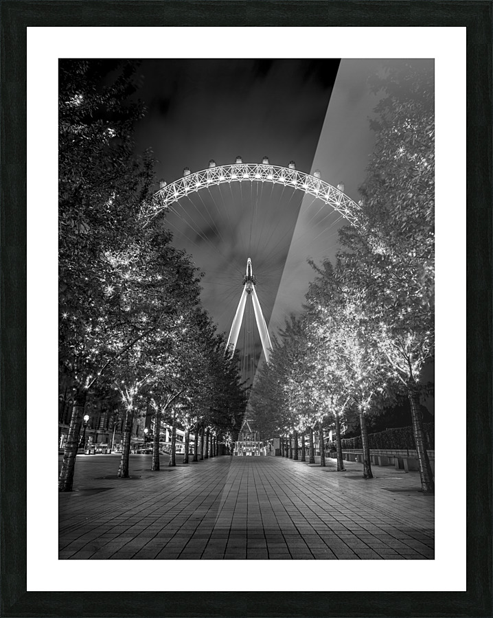 London Eye at night Picture Frame print