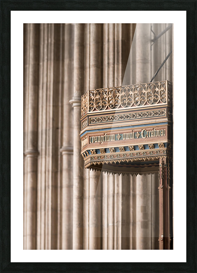 Architectural details in cathedral Picture Frame print