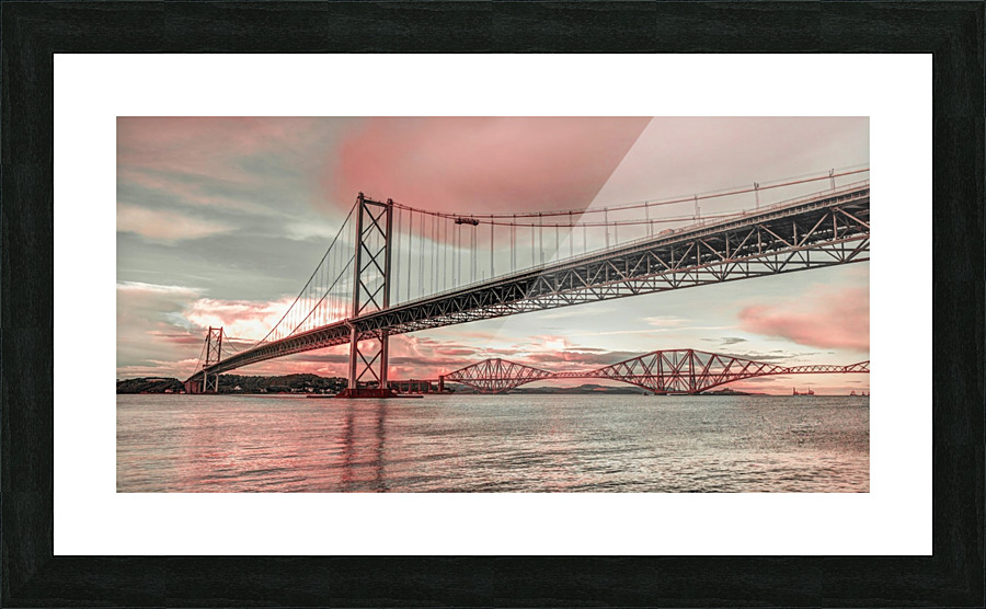 Forth Road Birdge at dusk Picture Frame print