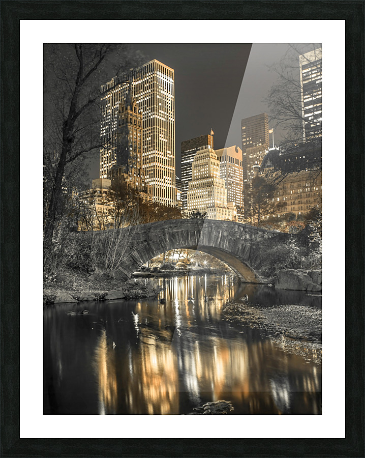 Evening view of Central Park in New York City Picture Frame print