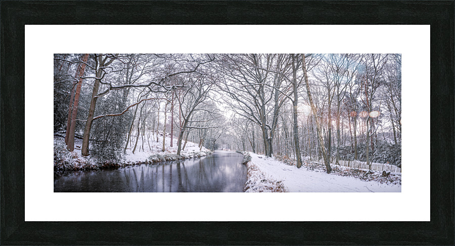Snowy Canal Picture Frame print