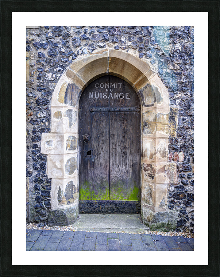 Old Building Door Picture Frame print