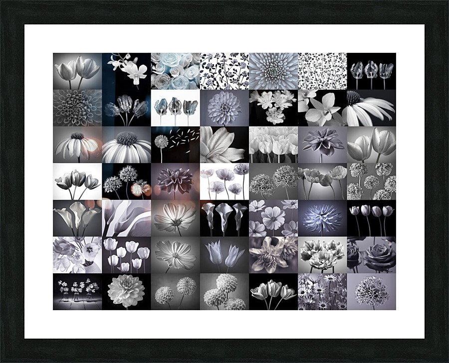 Flower Collage Picture Frame print