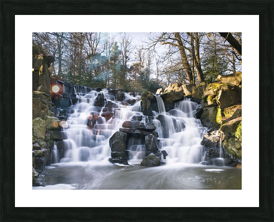 Waterfall at winter Picture Frame print