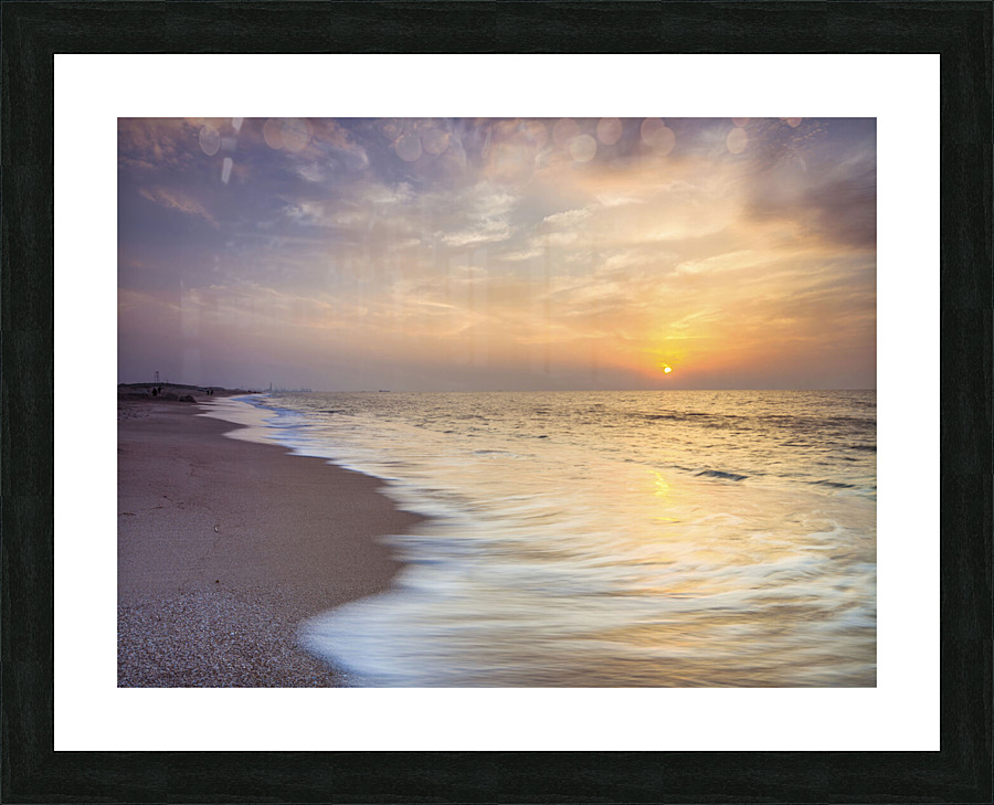 Evening on beach Picture Frame print